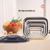 Bộ 4 hộp CAO inox dùng vi sóng