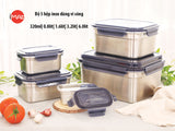 Bộ 5 hộp inox dùng vi sóng