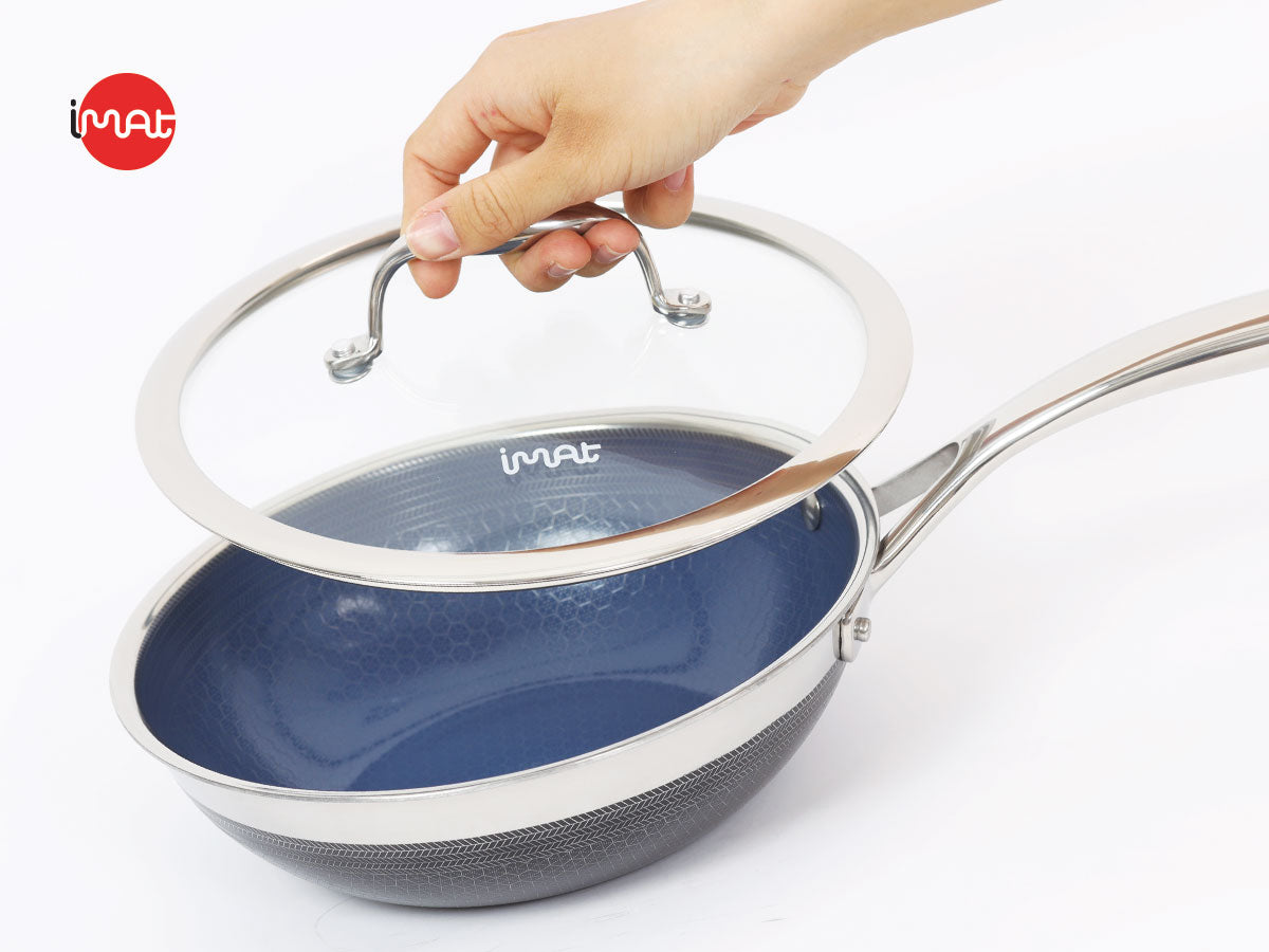 Bộ 5 nồi chảo iMat Hybrid lòng xanh