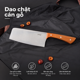 Bộ 4 dao cán gỗ kèm giá cắm dao NAT