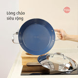 Chảo Paella 32 iMat Hybrid, lòng xanh
