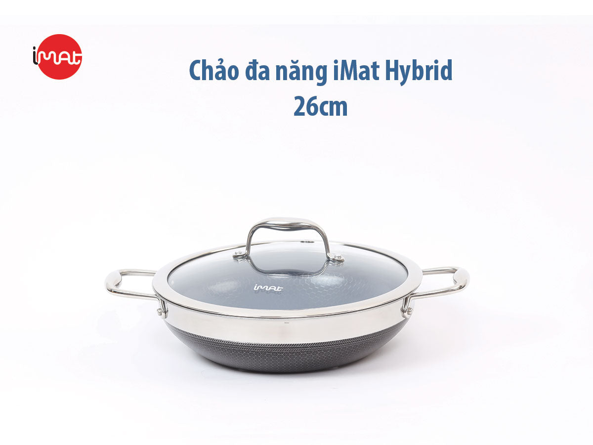 Chảo đa năng iMat Hybrid lòng xanh
