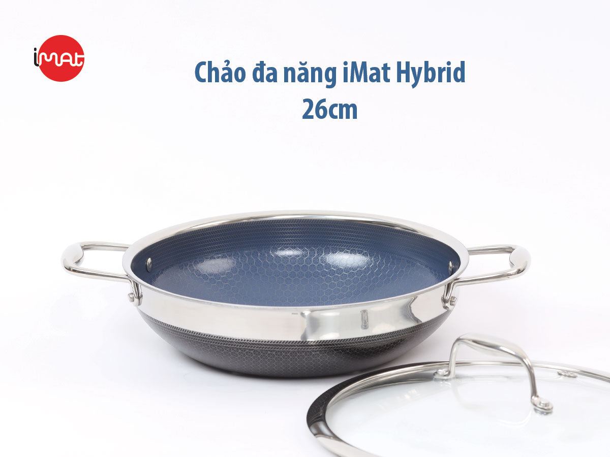 Chảo đa năng iMat Hybrid lòng xanh