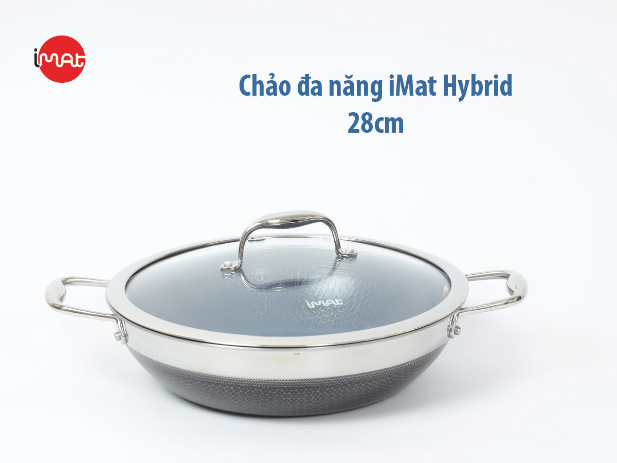 Chảo đa năng iMat Hybrid lòng xanh