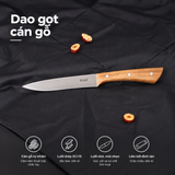 Bộ 4 dao cán gỗ kèm giá cắm dao NAT