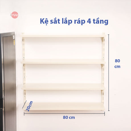 Kệ lắp ráp DIY 4 tầng mâm sắt