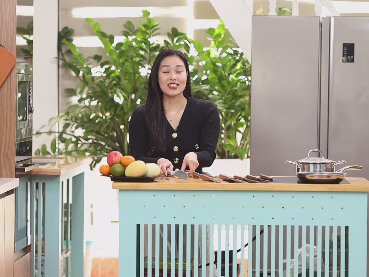 Bộ dao cán gỗ, cán thép iMat