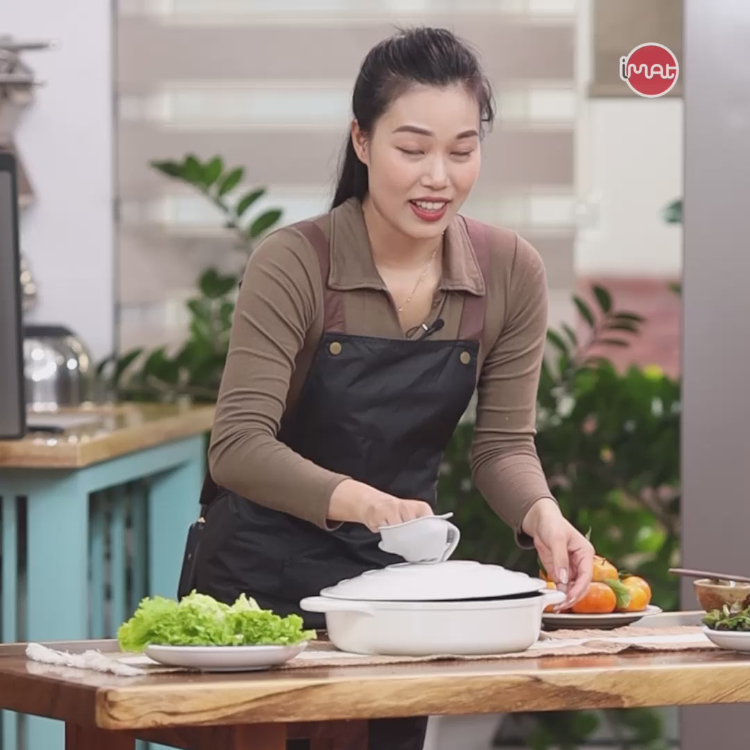 Nồi gang tráng men 28cm