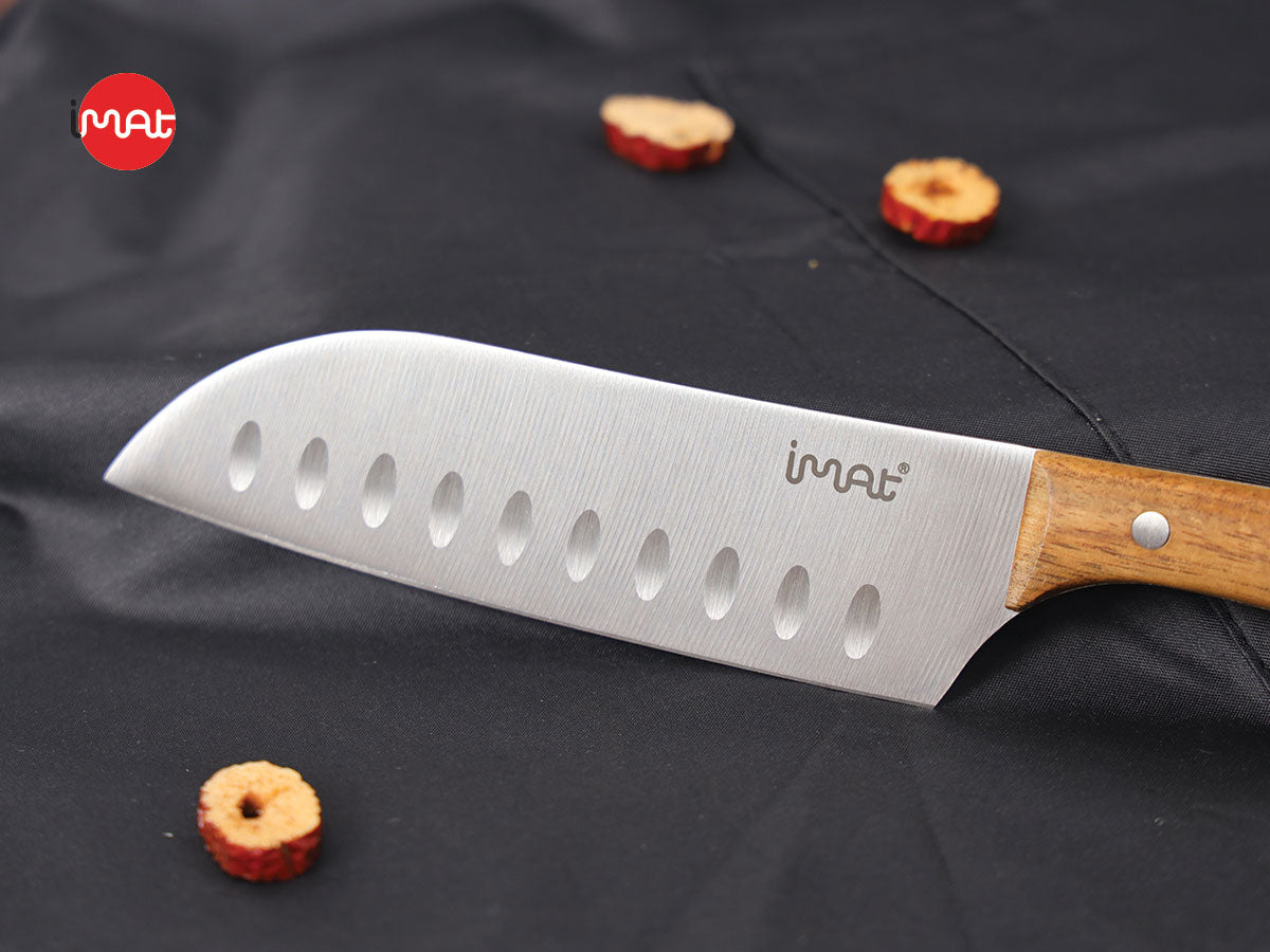 Dao Santoku nhỏ 5" iMat cán gỗ