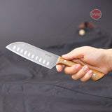 Dao Santoku nhỏ 5" iMat cán gỗ