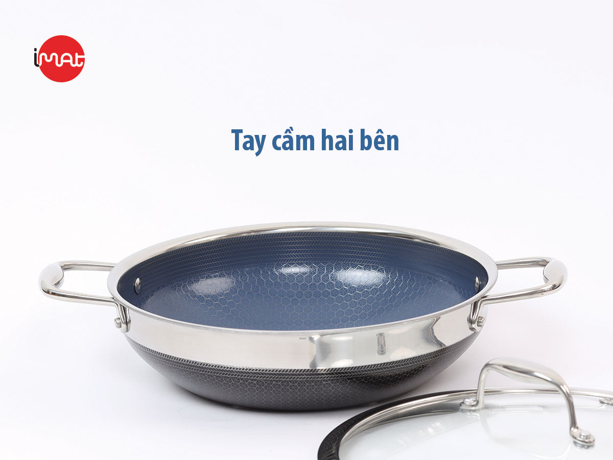 Chảo đa năng iMat Hybrid lòng xanh