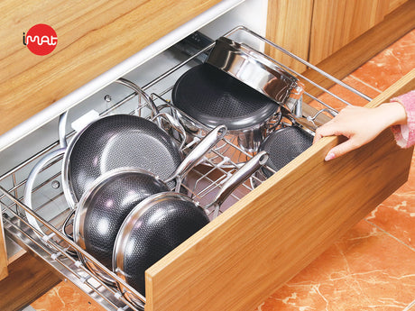 Bộ 5 nồi chảo iMat Hybrid lòng xanh