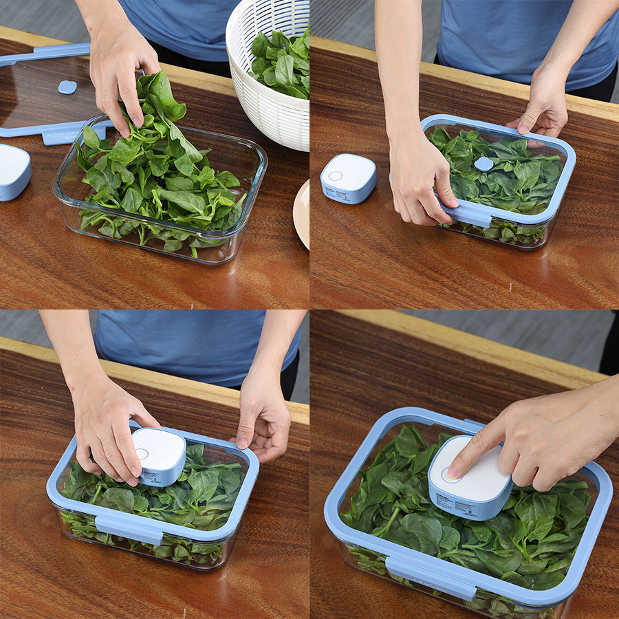 Bộ hộp thuỷ tinh chân không VACU 8 món không kèm bơm