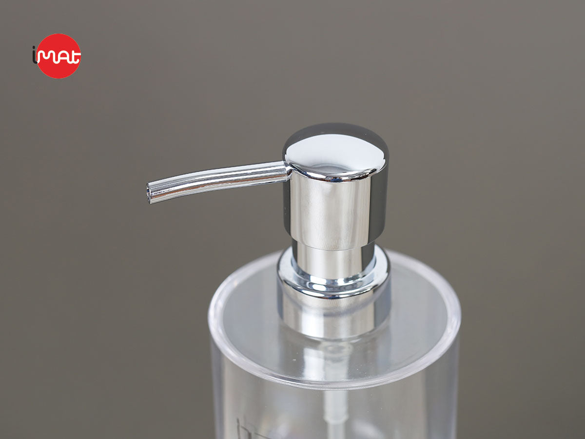 Chai đựng xà bông nhựa trong suốt họa tiết