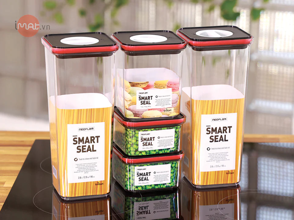 Bộ 5 hộp bảo quản chữ nhật Smart Seal