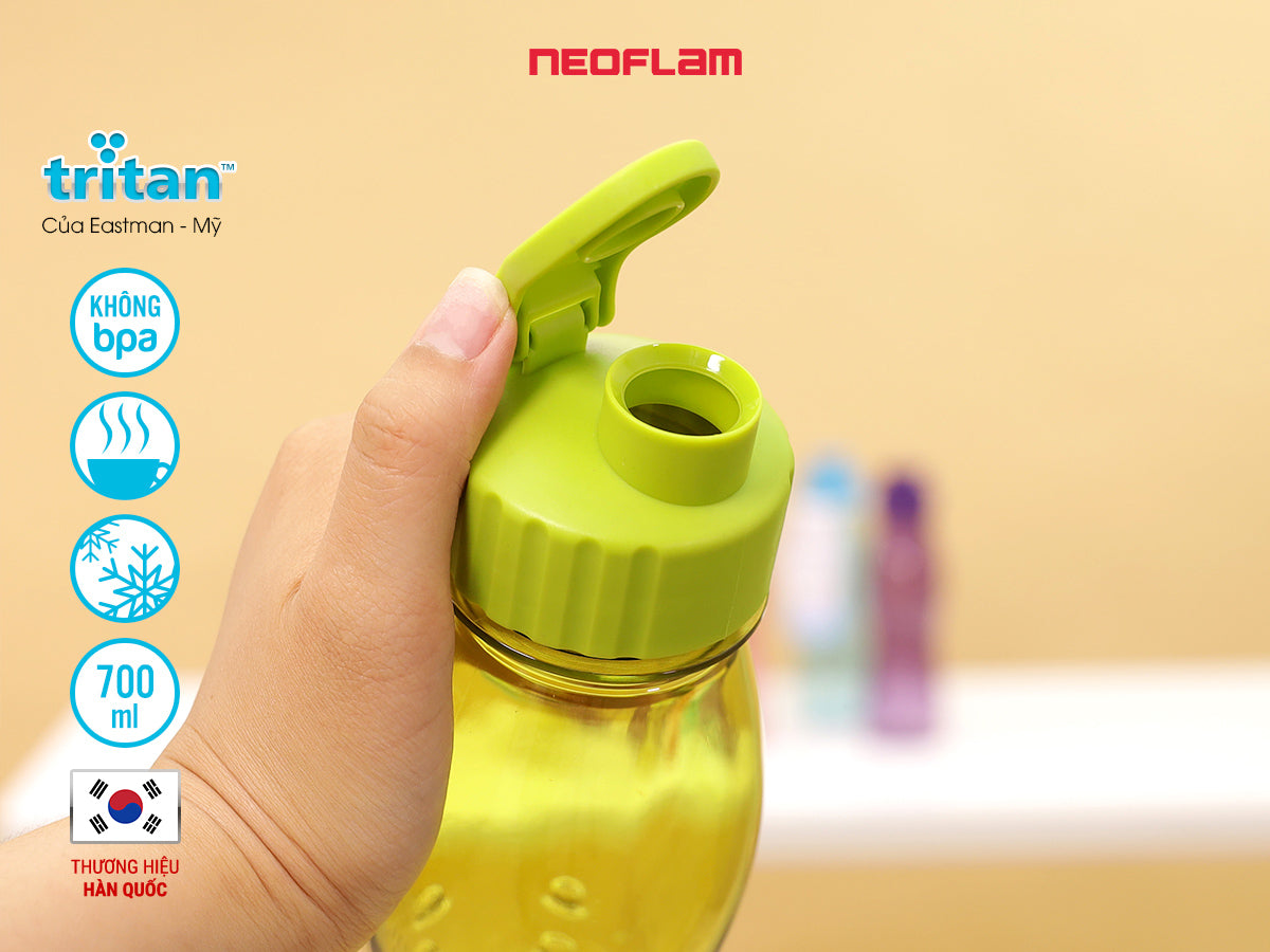 Chai nước Fliptop 700ml, bằng nhựa Tritan an toàn