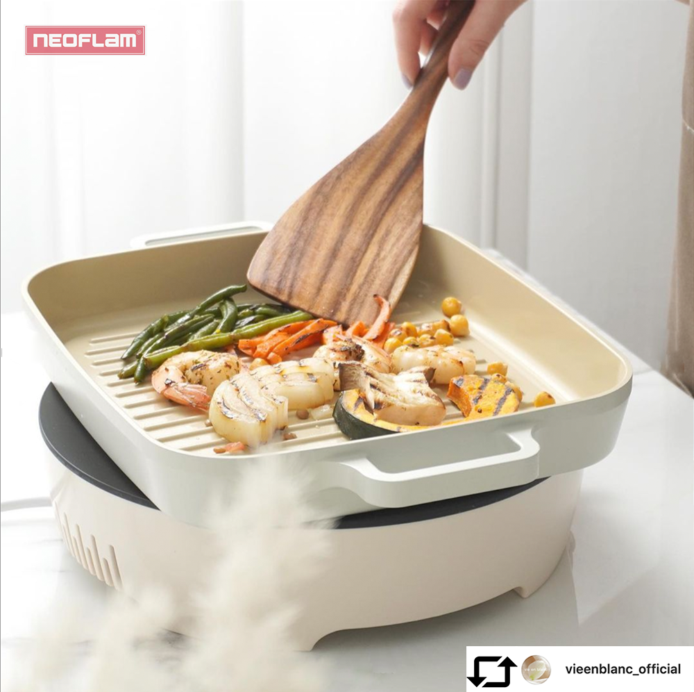 Chảo nướng Fika 28cm, tráng gốm không dính, đáy từ