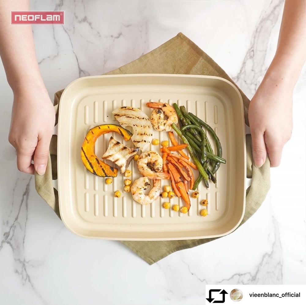 Chảo nướng Fika 28cm, tráng gốm không dính, đáy từ
