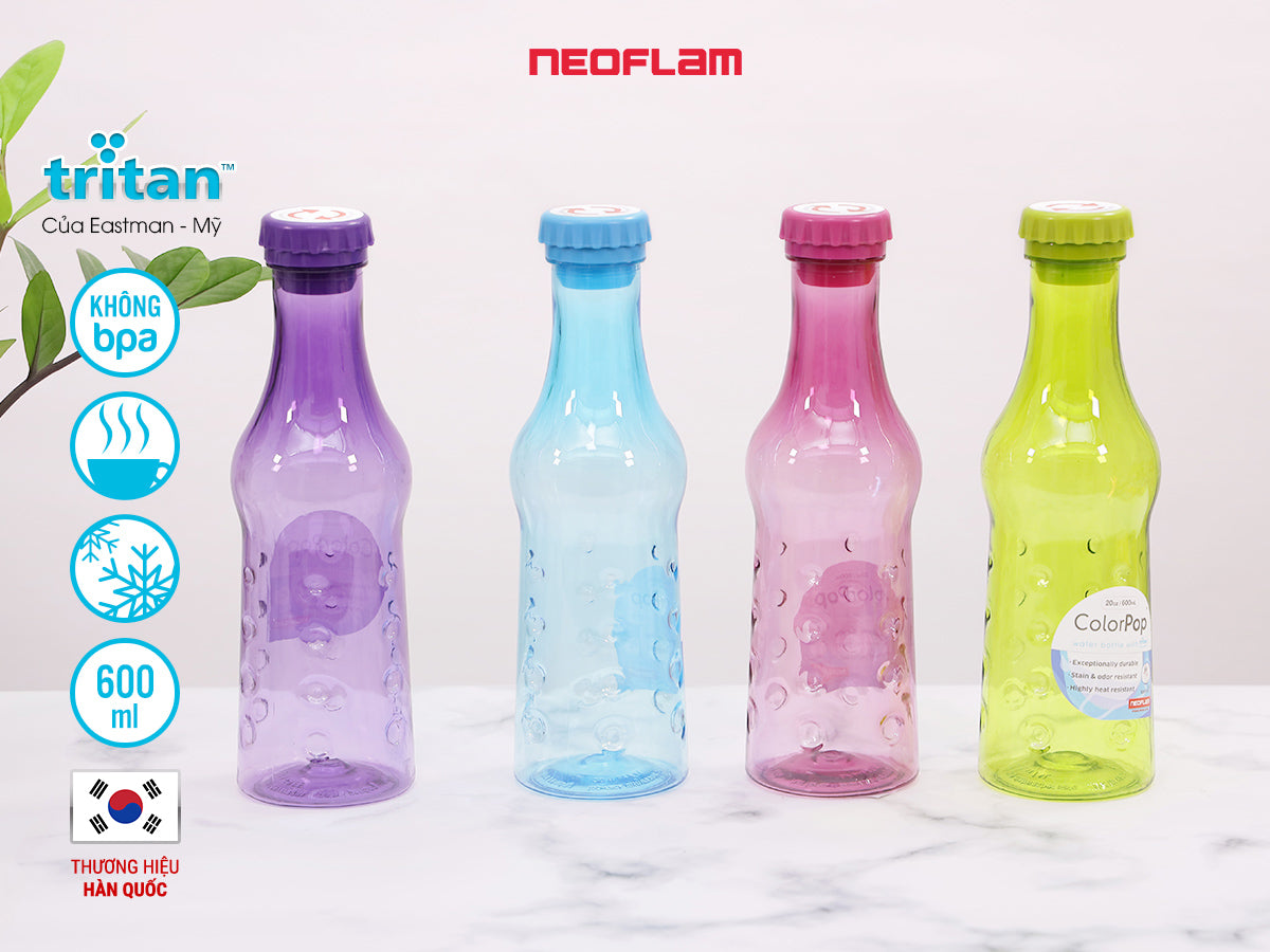 Chai nước Color-Pop 600ml, nhựa tritan an toàn