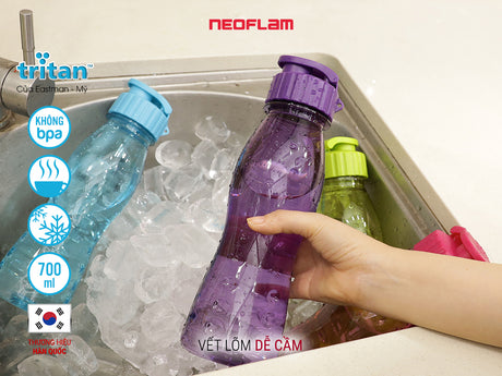 Chai nước Fliptop 700ml, bằng nhựa Tritan an toàn