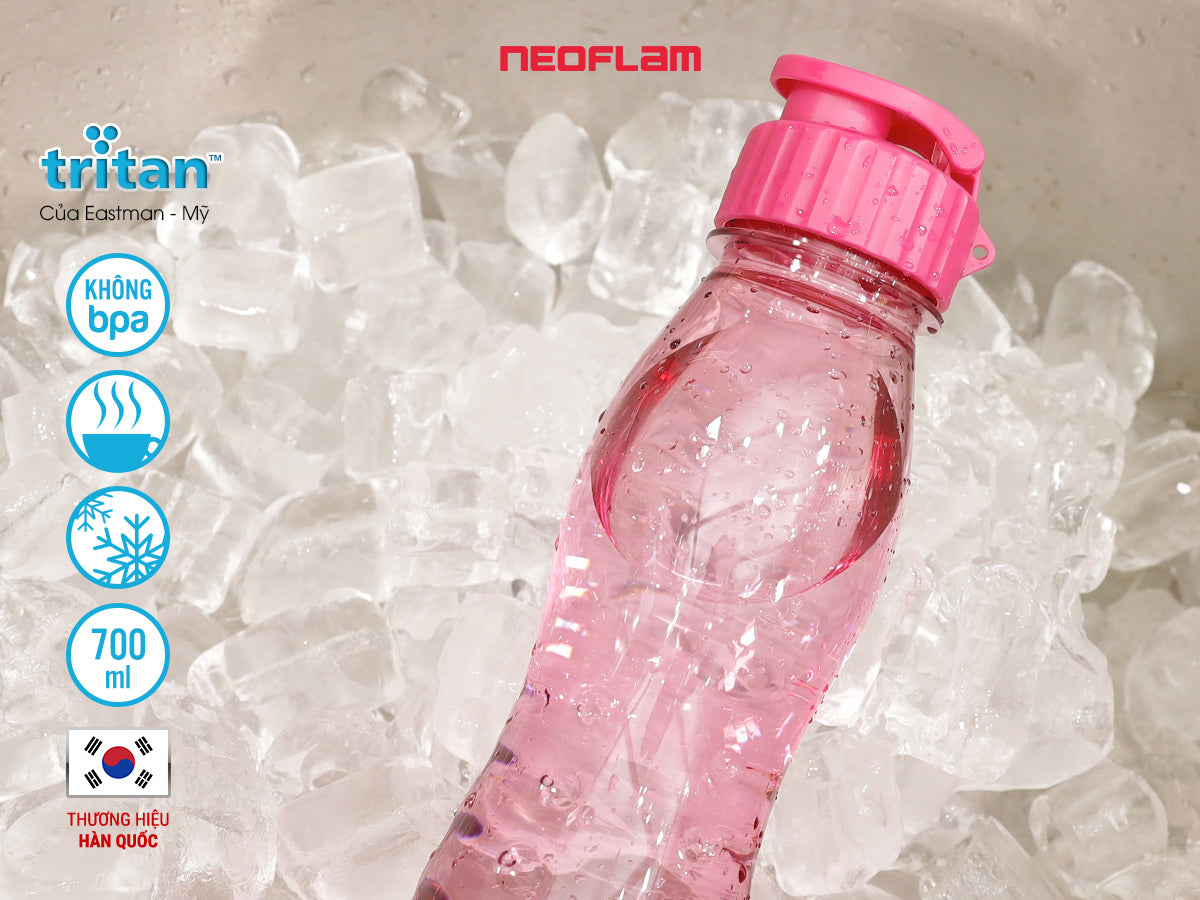 Chai nước Fliptop 700ml, bằng nhựa Tritan an toàn