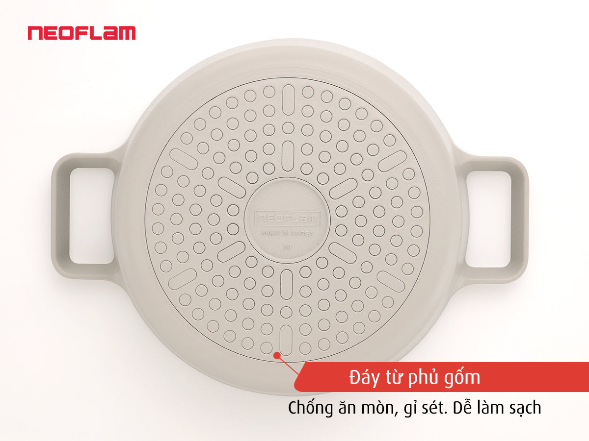 Nồi Fika Hàn Quốc, tráng gốm chống dính, đáy từ