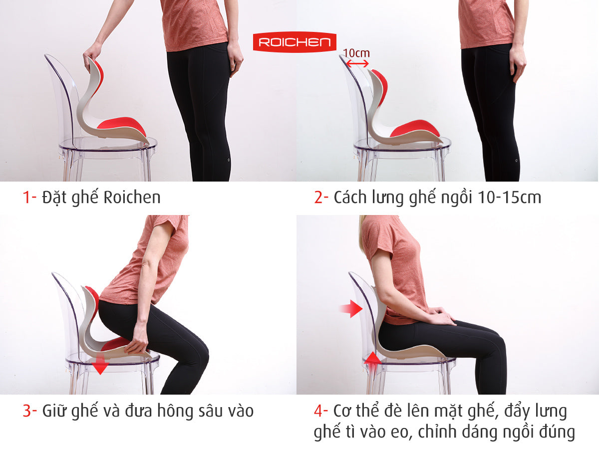 Combo Ghế chỉnh dáng ngồi đúng gia đình Roichen
