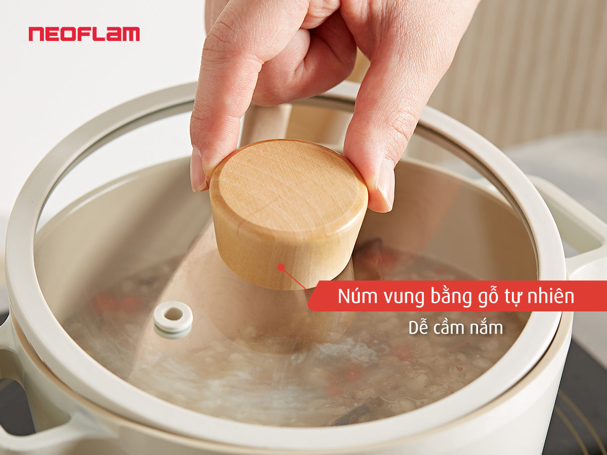 Nồi Fika Hàn Quốc, tráng gốm chống dính, đáy từ