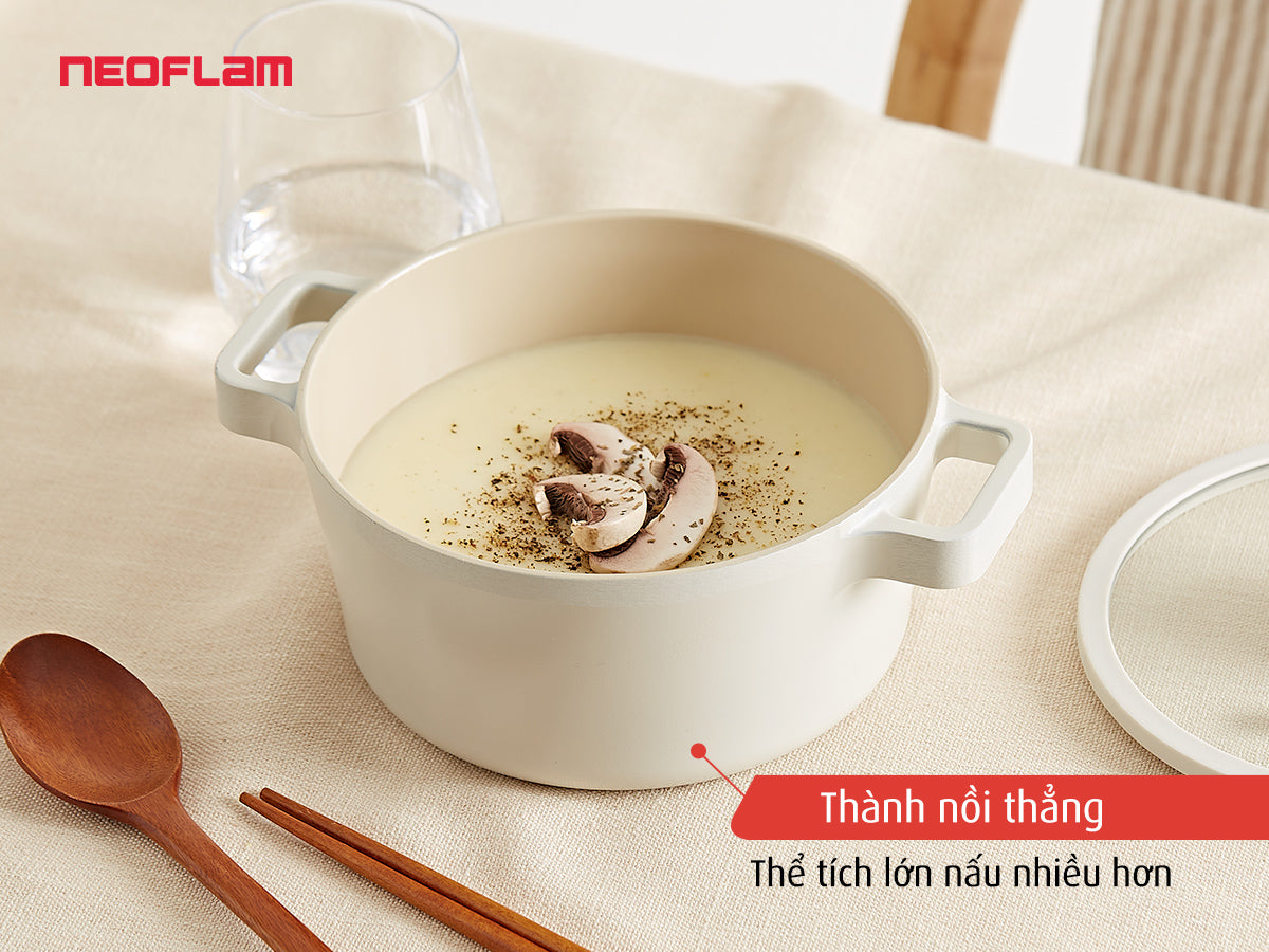Nồi Fika Hàn Quốc, tráng gốm chống dính, đáy từ